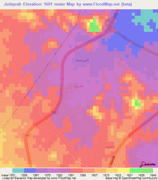 Judayrah,Saudi Arabia Elevation Map