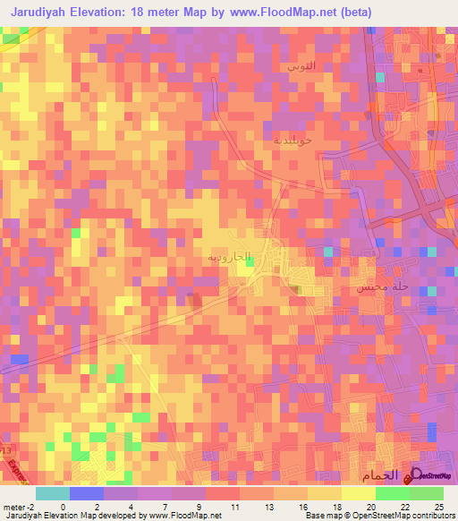 Jarudiyah,Saudi Arabia Elevation Map