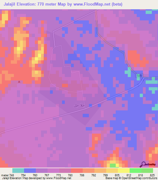 Jalajil,Saudi Arabia Elevation Map