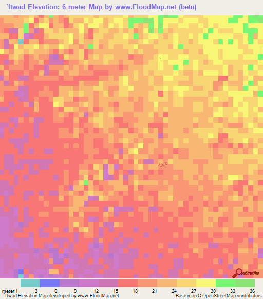 `Itwad,Saudi Arabia Elevation Map