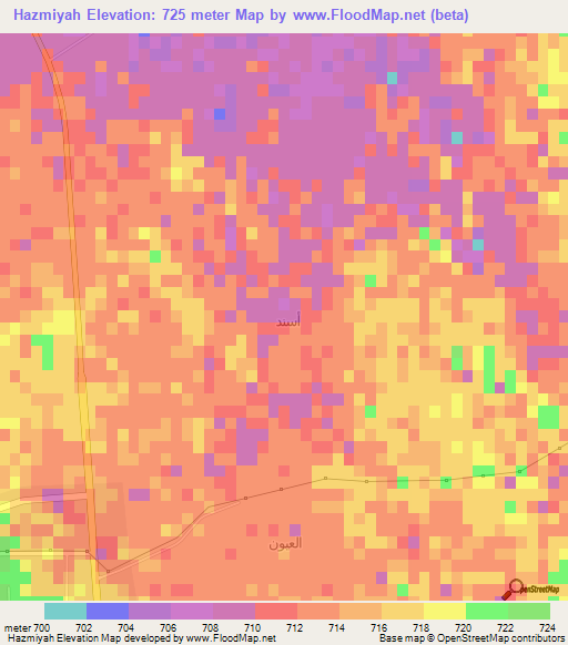 Hazmiyah,Saudi Arabia Elevation Map