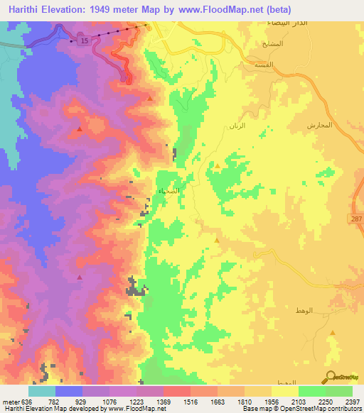 Harithi,Saudi Arabia Elevation Map