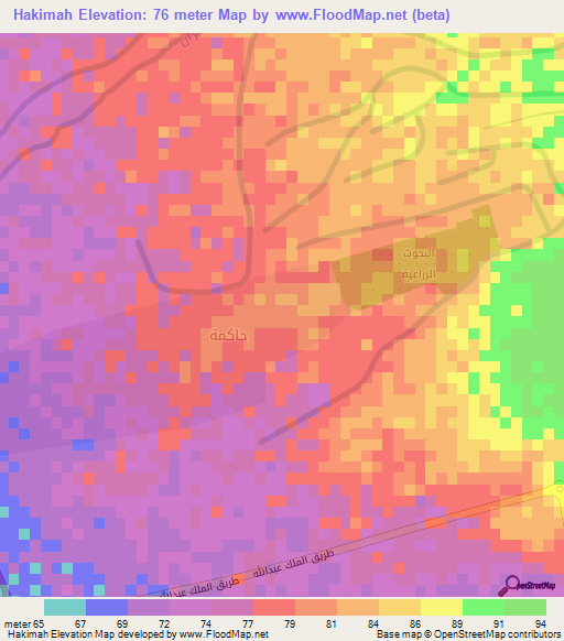 Hakimah,Saudi Arabia Elevation Map