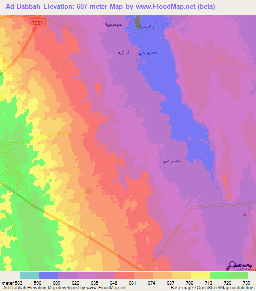 Ad Dabbah,Saudi Arabia Elevation Map