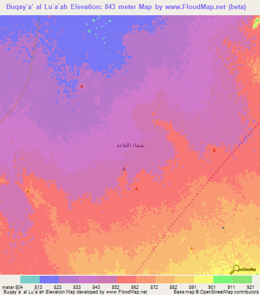 Buqay`a' al Lu`a`ah,Saudi Arabia Elevation Map