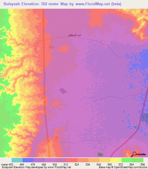 Bulaysah,Saudi Arabia Elevation Map