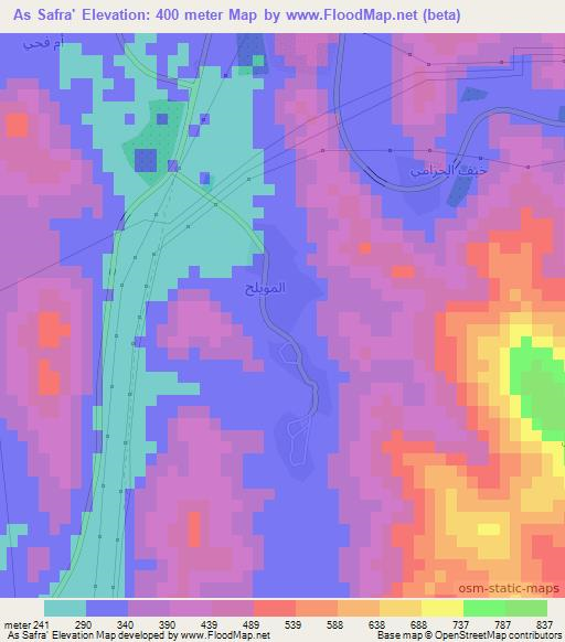 As Safra',Saudi Arabia Elevation Map