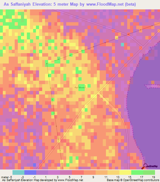 As Saffaniyah,Saudi Arabia Elevation Map