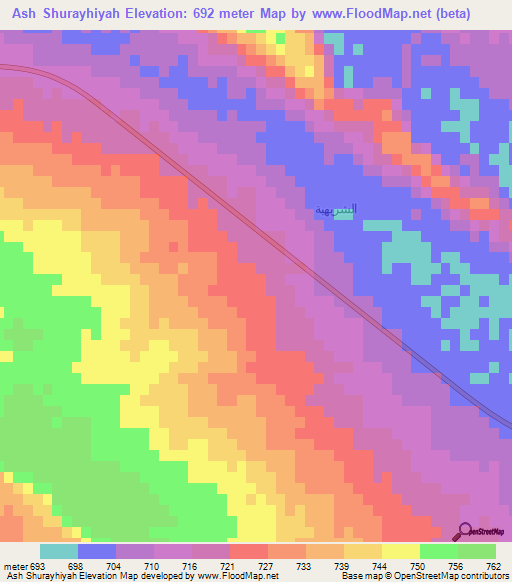 Ash Shurayhiyah,Saudi Arabia Elevation Map