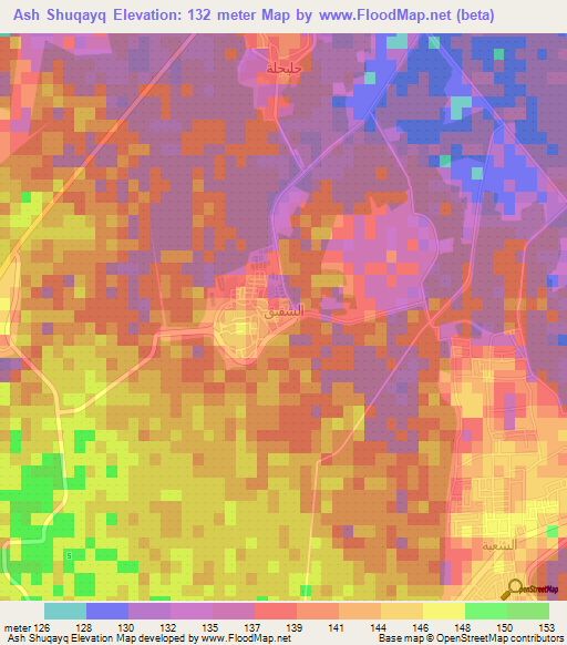 Ash Shuqayq,Saudi Arabia Elevation Map