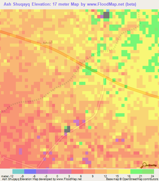 Ash Shuqayq,Saudi Arabia Elevation Map