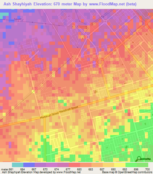 Ash Shayhiyah,Saudi Arabia Elevation Map