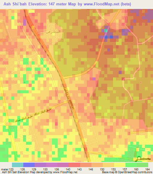 Ash Shi`bah,Saudi Arabia Elevation Map