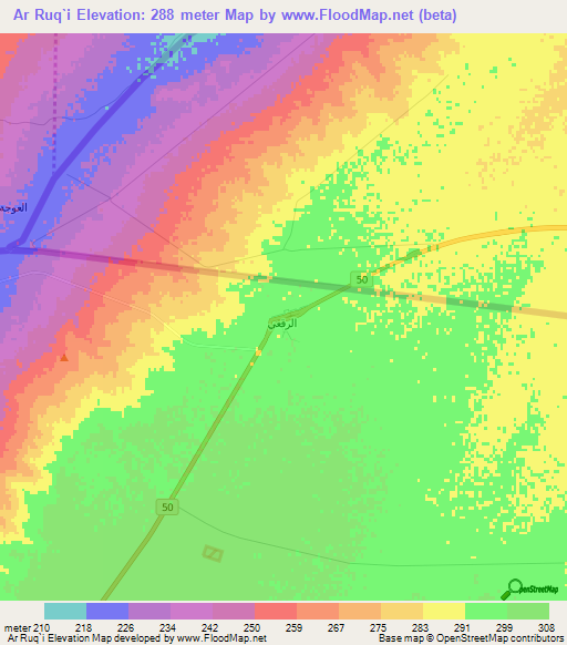 Ar Ruq`i,Saudi Arabia Elevation Map