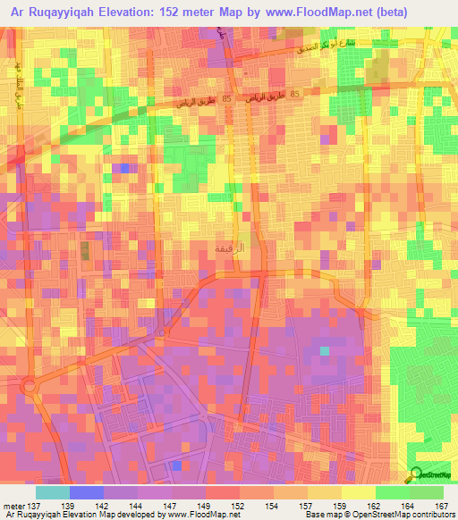Ar Ruqayyiqah,Saudi Arabia Elevation Map