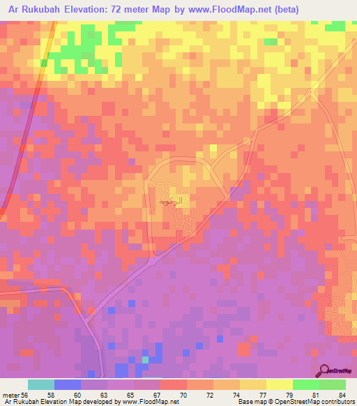 Ar Rukubah,Saudi Arabia Elevation Map