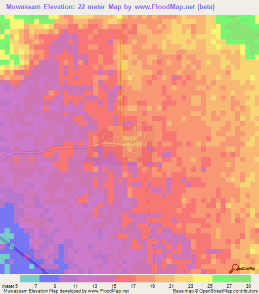 Muwassam,Saudi Arabia Elevation Map