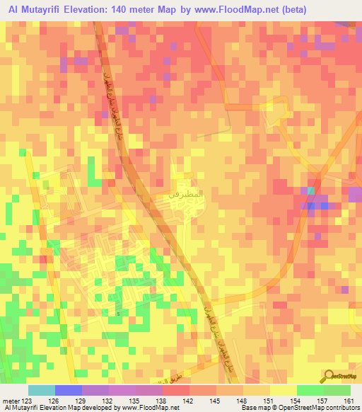 Al Mutayrifi,Saudi Arabia Elevation Map