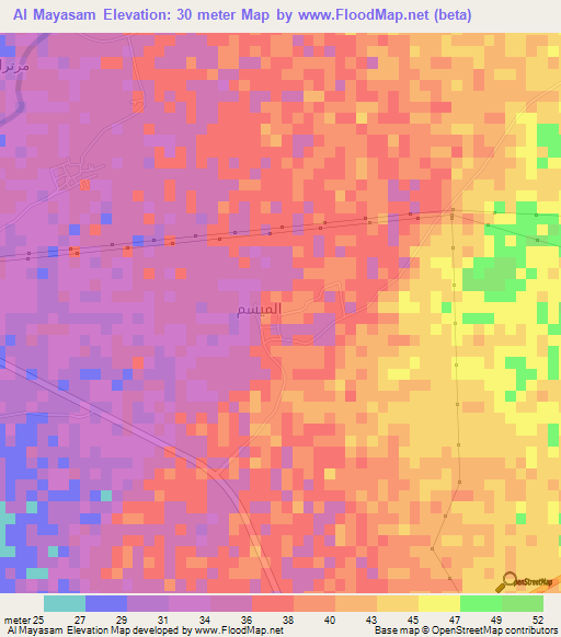 Al Mayasam,Saudi Arabia Elevation Map