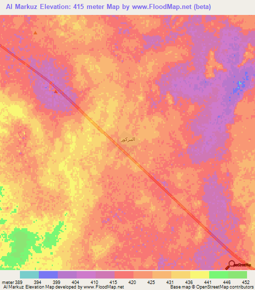 Al Markuz,Saudi Arabia Elevation Map