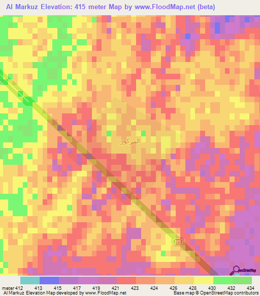 Al Markuz,Saudi Arabia Elevation Map