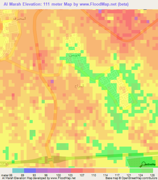 Al Marah,Saudi Arabia Elevation Map