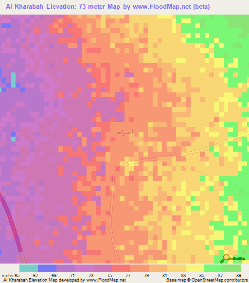 Al Kharabah,Saudi Arabia Elevation Map