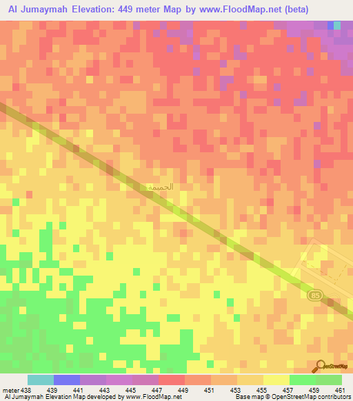 Al Jumaymah,Saudi Arabia Elevation Map