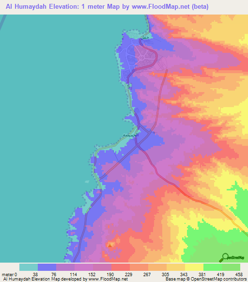 Al Humaydah,Saudi Arabia Elevation Map