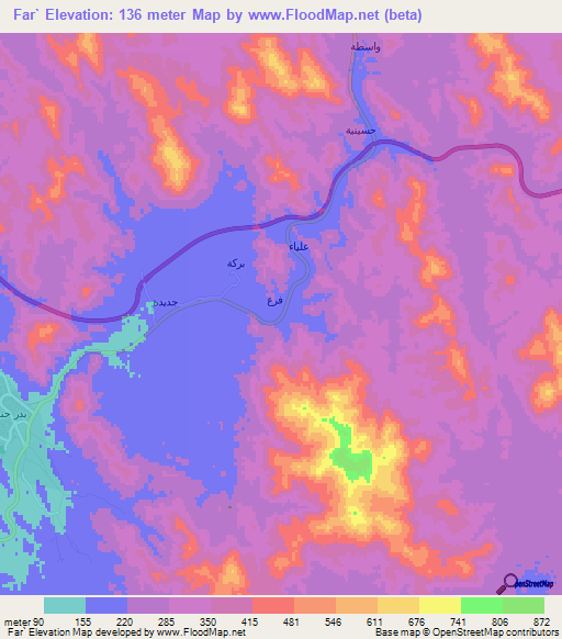 Far`,Saudi Arabia Elevation Map