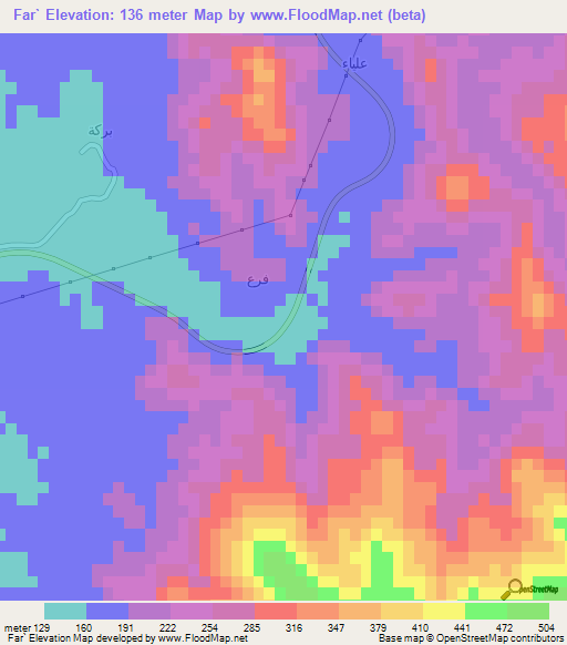 Far`,Saudi Arabia Elevation Map