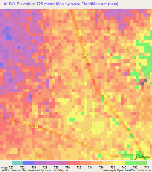 Al Bi'r,Saudi Arabia Elevation Map