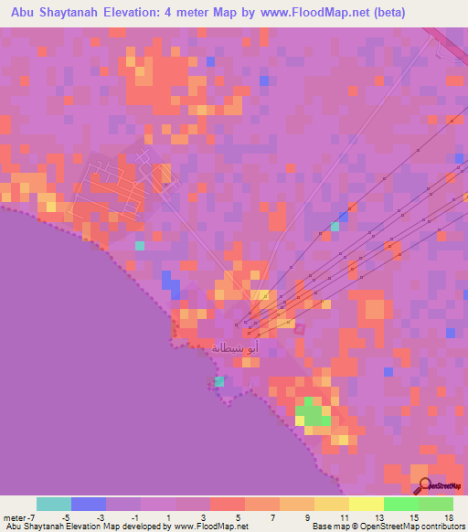 Abu Shaytanah,Saudi Arabia Elevation Map