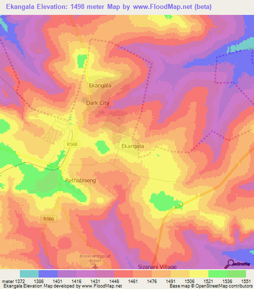 Ekangala,South Africa Elevation Map