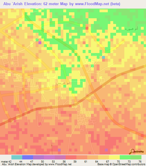 Abu `Arish,Saudi Arabia Elevation Map