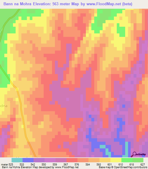 Bann na Mohra,Pakistan Elevation Map