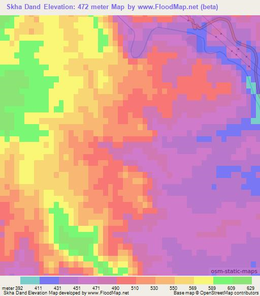 Skha Dand,Pakistan Elevation Map