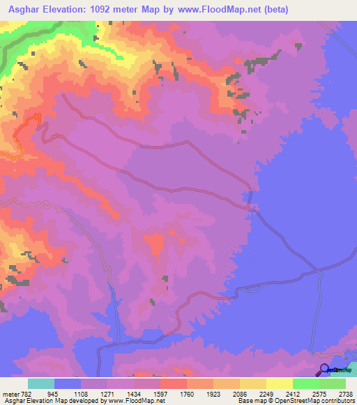 Asghar,Pakistan Elevation Map