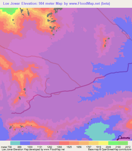 Loe Jowar,Pakistan Elevation Map