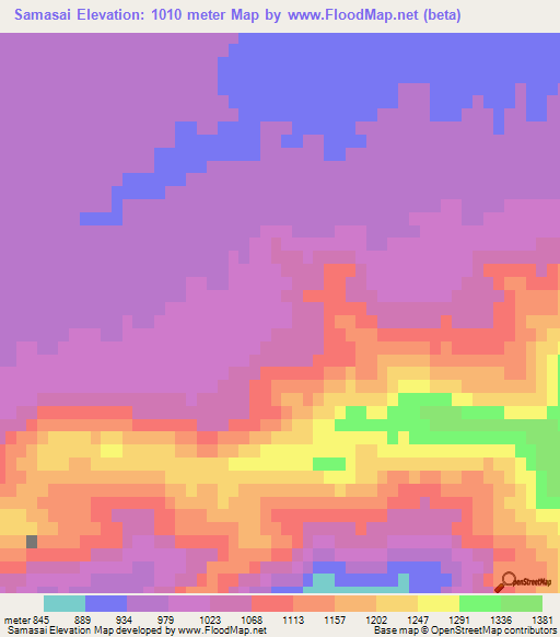 Samasai,Pakistan Elevation Map