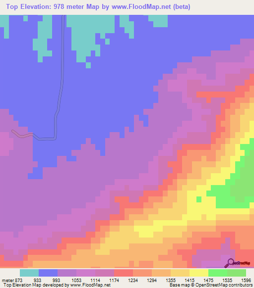 Top,Pakistan Elevation Map