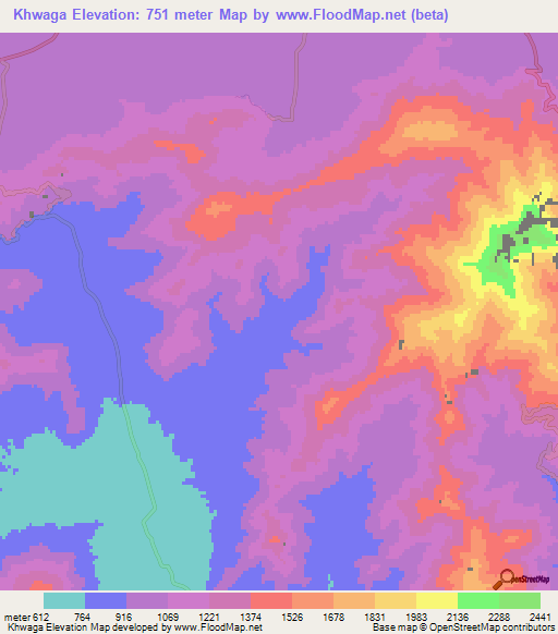 Khwaga,Pakistan Elevation Map