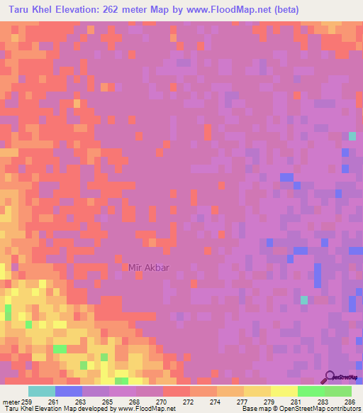 Taru Khel,Pakistan Elevation Map