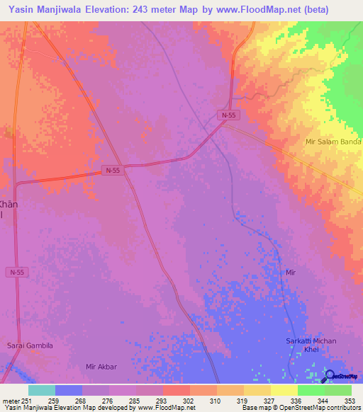 Yasin Manjiwala,Pakistan Elevation Map