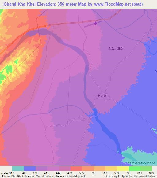 Gharal Kha Khel,Pakistan Elevation Map