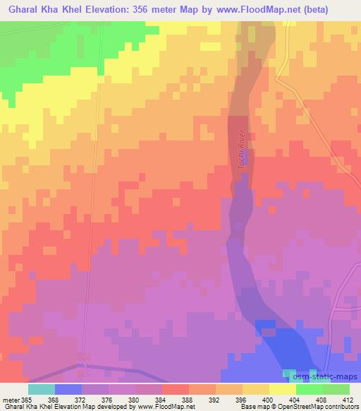 Gharal Kha Khel,Pakistan Elevation Map