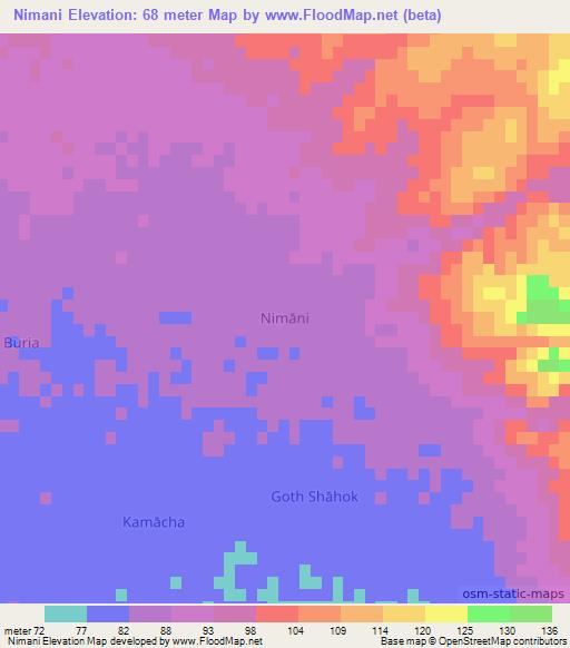 Nimani,Pakistan Elevation Map