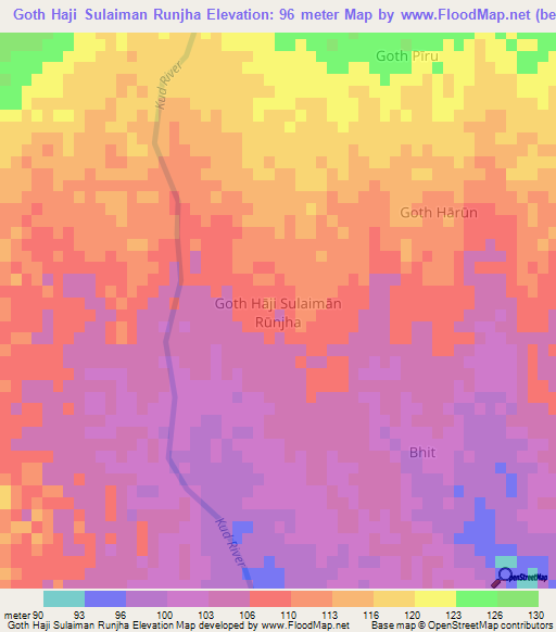 Goth Haji Sulaiman Runjha,Pakistan Elevation Map