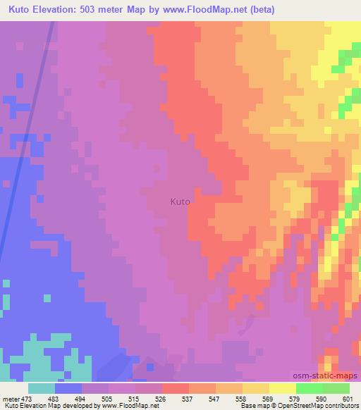 Kuto,Pakistan Elevation Map