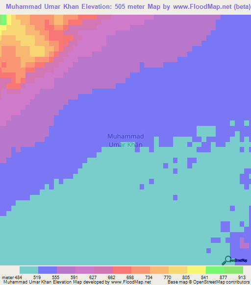 Muhammad Umar Khan,Pakistan Elevation Map